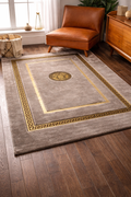 Royal Greek Golden Ivory Premium Rug – Washable & Non-Slip Area Carpet
