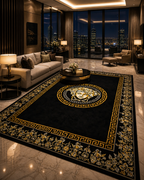 Royal Medusa Black & Gold Luxury Carpet
