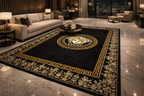Royal Medusa Black & Gold Luxury Carpet
