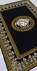 Royal Medusa Black & Gold Luxury Carpet