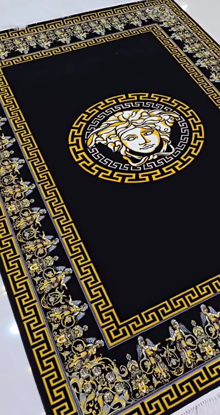 Royal Medusa Black & Gold Luxury Carpet