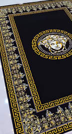 Royal Medusa Black & Gold Luxury Carpet
