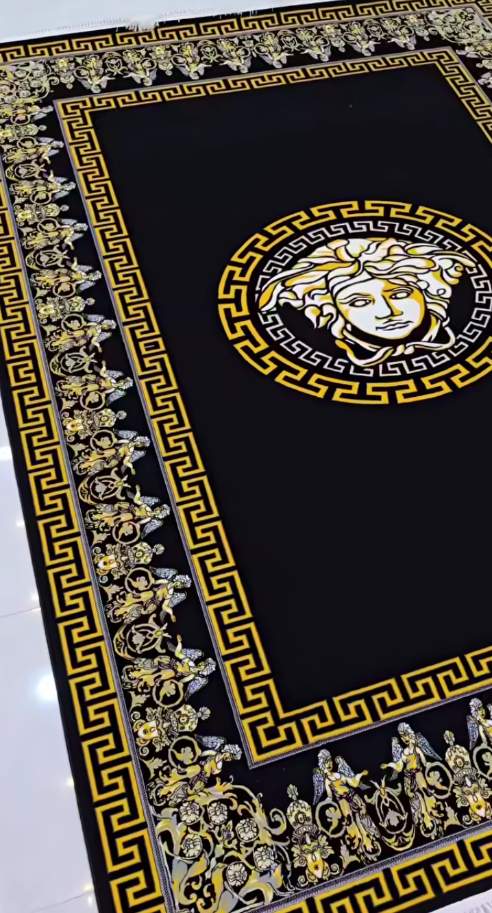 Royal Medusa Black & Gold Luxury Carpet