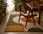 Organic Abstract Hand-Tufted Wool Rug | Scandinavian Modern Area Carpet