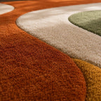 Organic Abstract Hand-Tufted Wool Rug | Scandinavian Modern Area Carpet