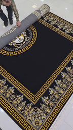 Royal Medusa Black & Gold Luxury Carpet